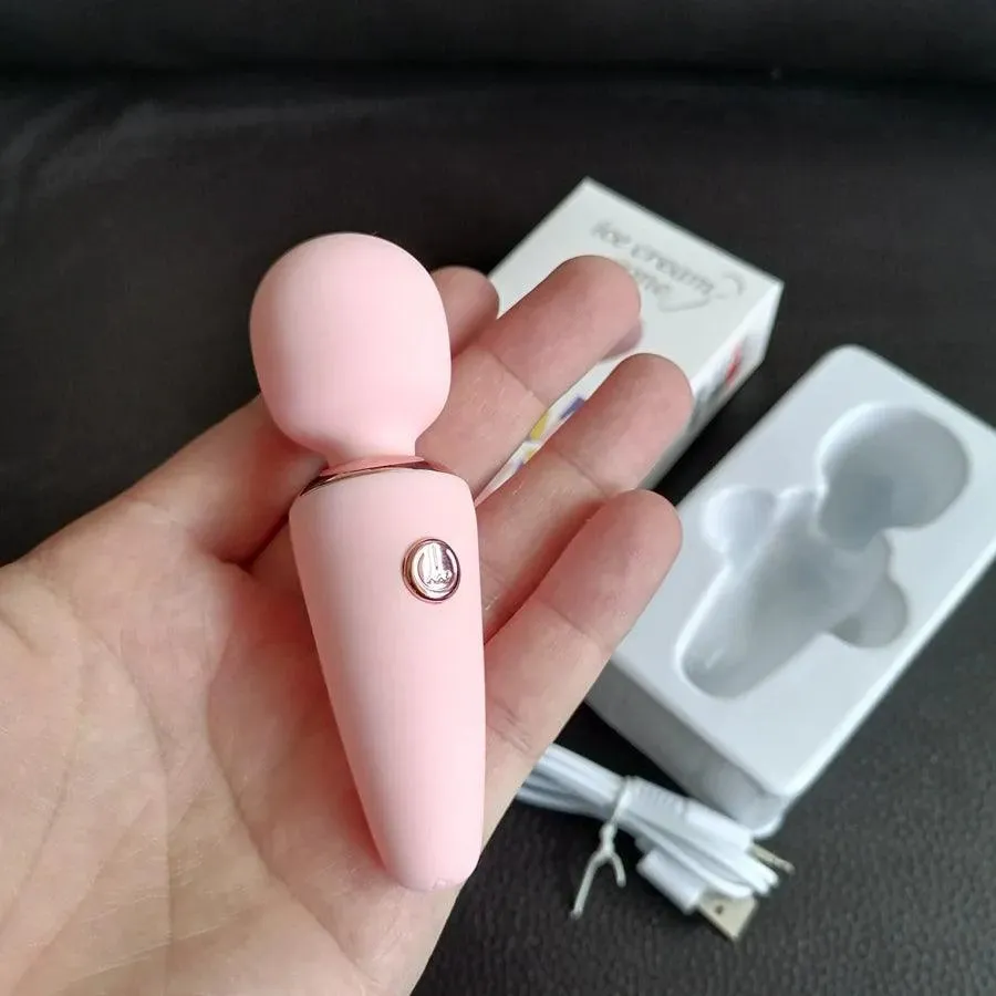Cute Ice Cream Mini Wand Vibrator