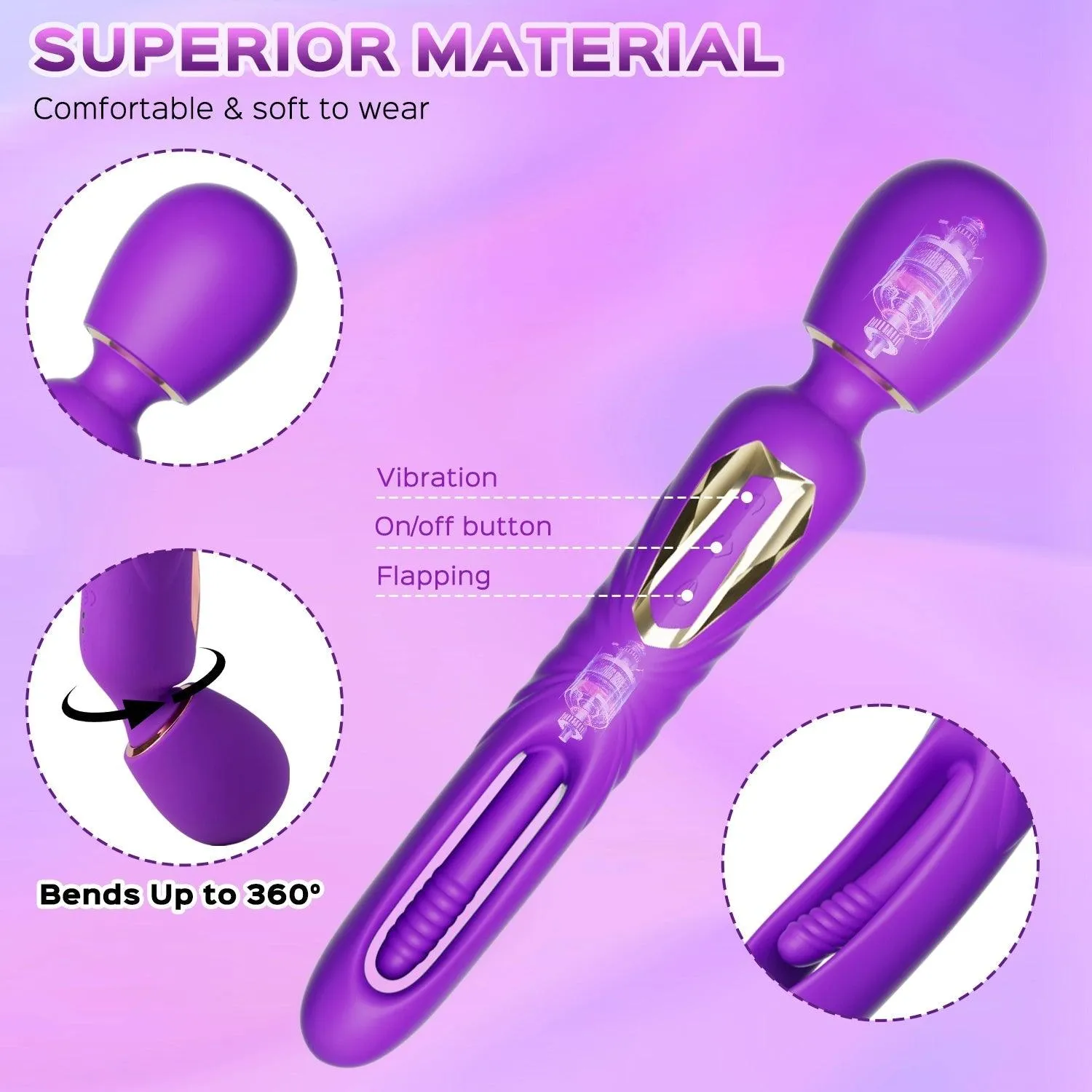 Di-Orgasm - Vibrating Massage Wand & G-spot Tapping Stimulator