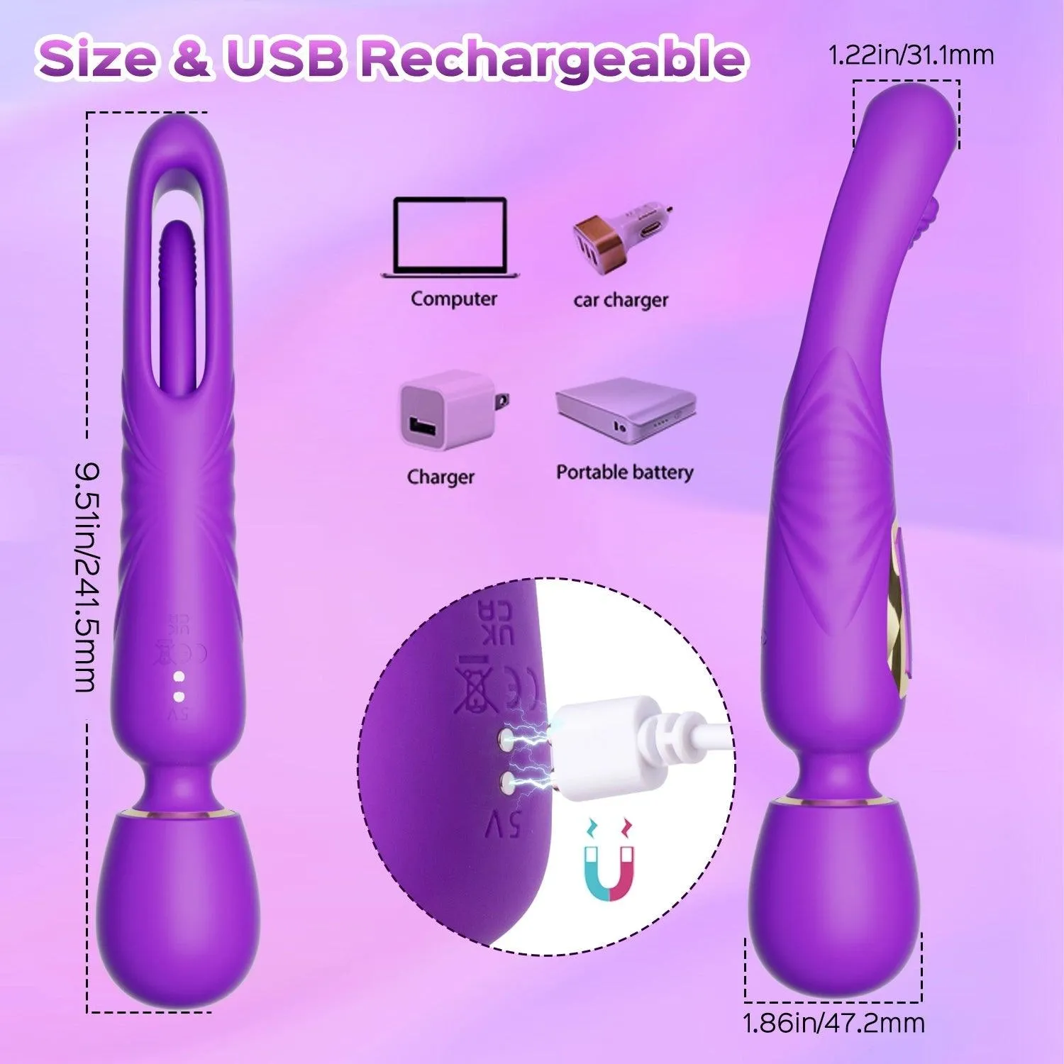 Di-Orgasm - Vibrating Massage Wand & G-spot Tapping Stimulator