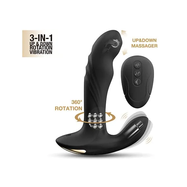 Dorcel - P Joy Double Action Rotating Prostate Massager (Black)