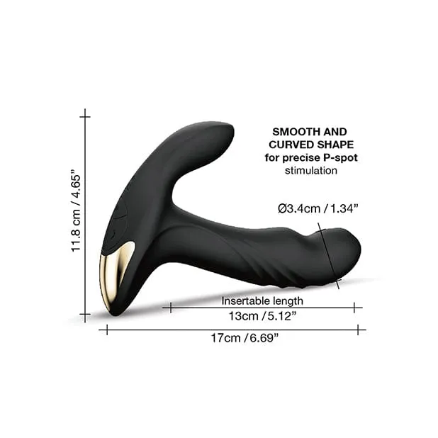 Dorcel - P Joy Double Action Rotating Prostate Massager (Black)
