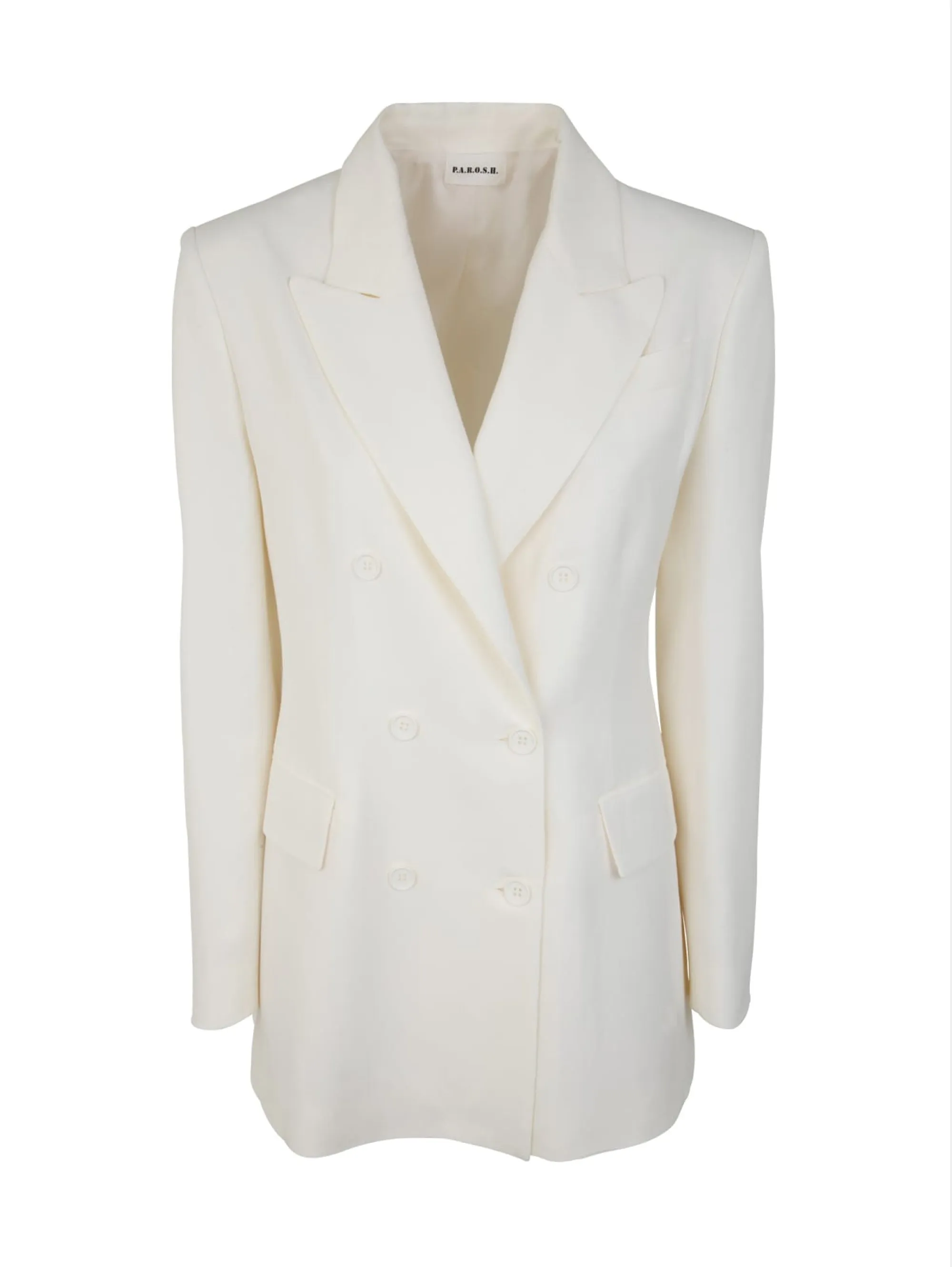 Double-breasted Cream Blazer