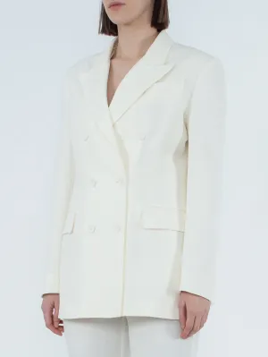 Double-breasted Cream Blazer