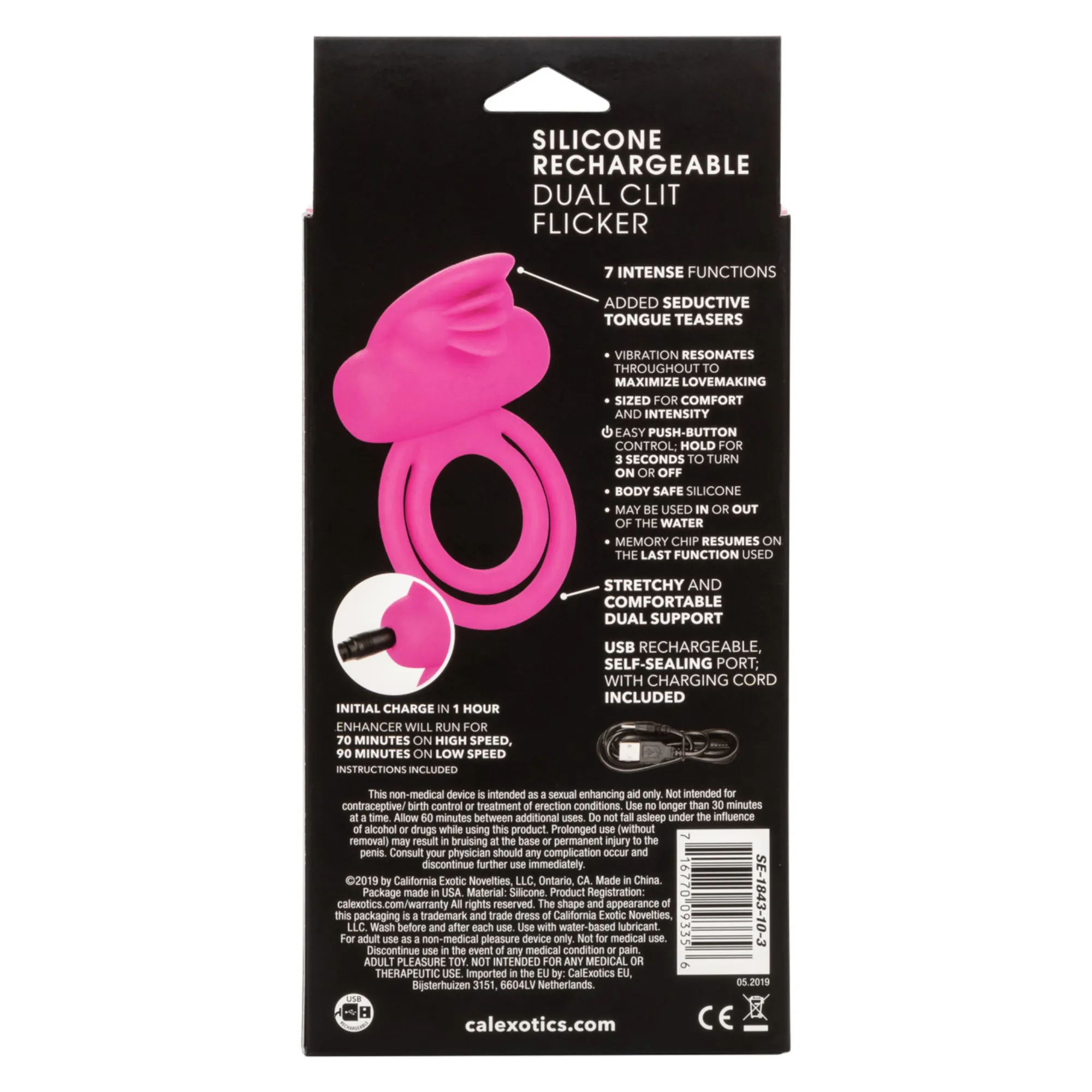 Dual Clitoral Flicker Vibrating Couples Ring