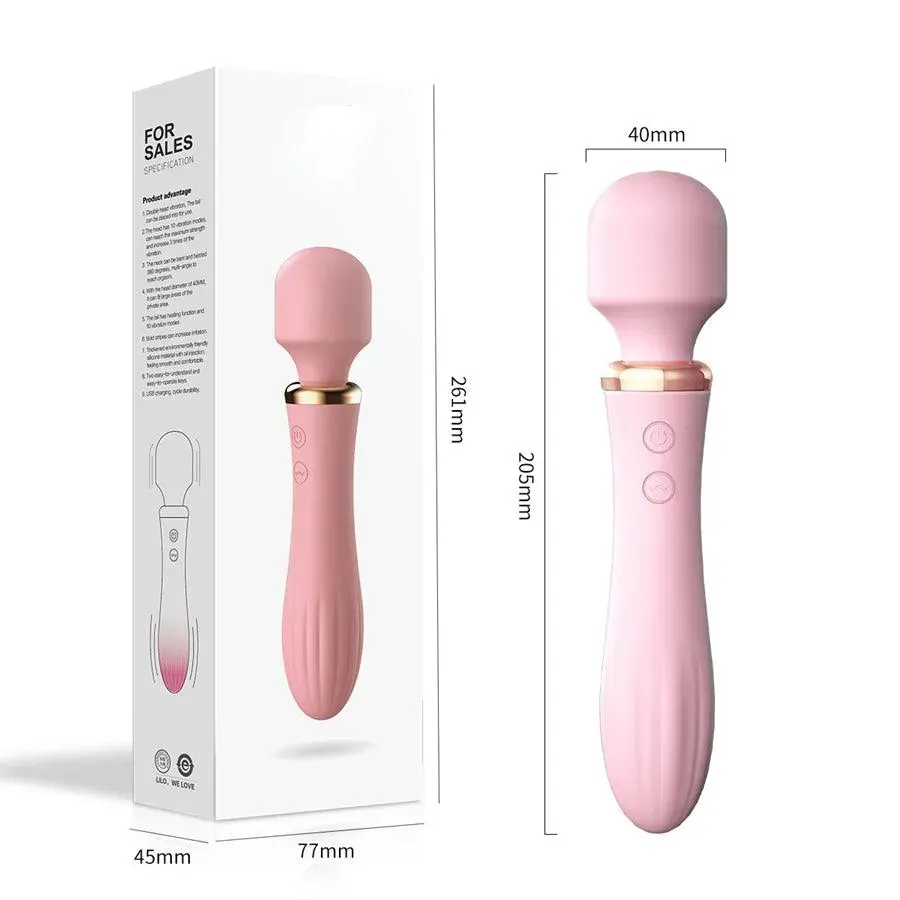 Dual Head Female Wand Vibrator