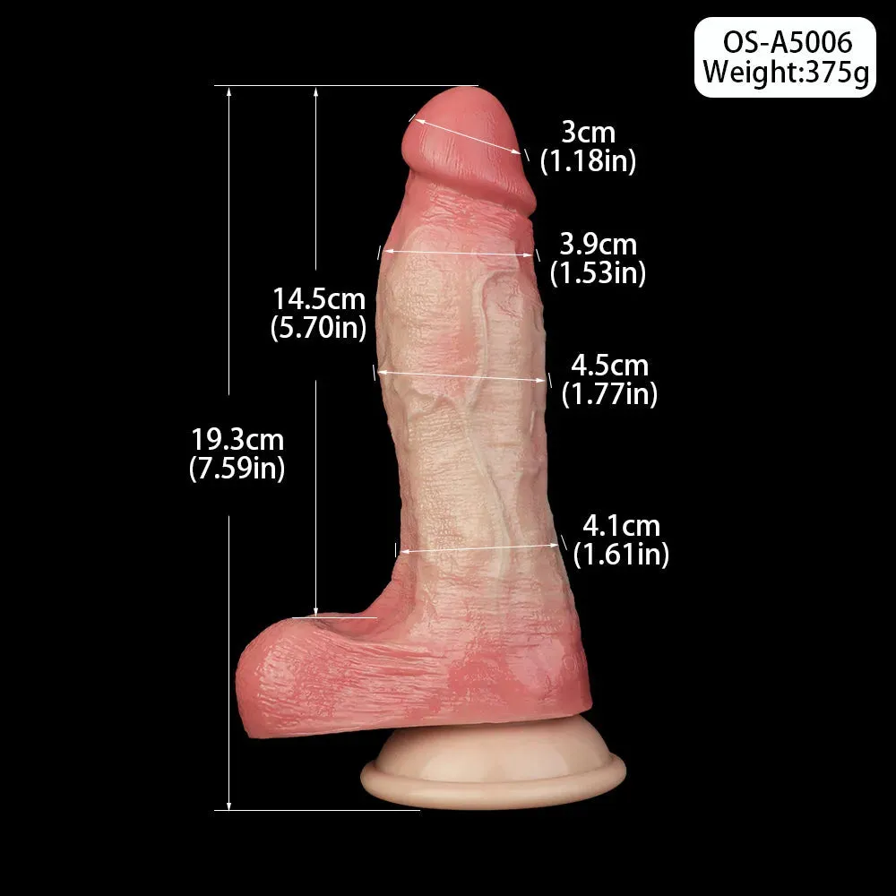 Dual-Layer Silicone Super Realistic Dildo
