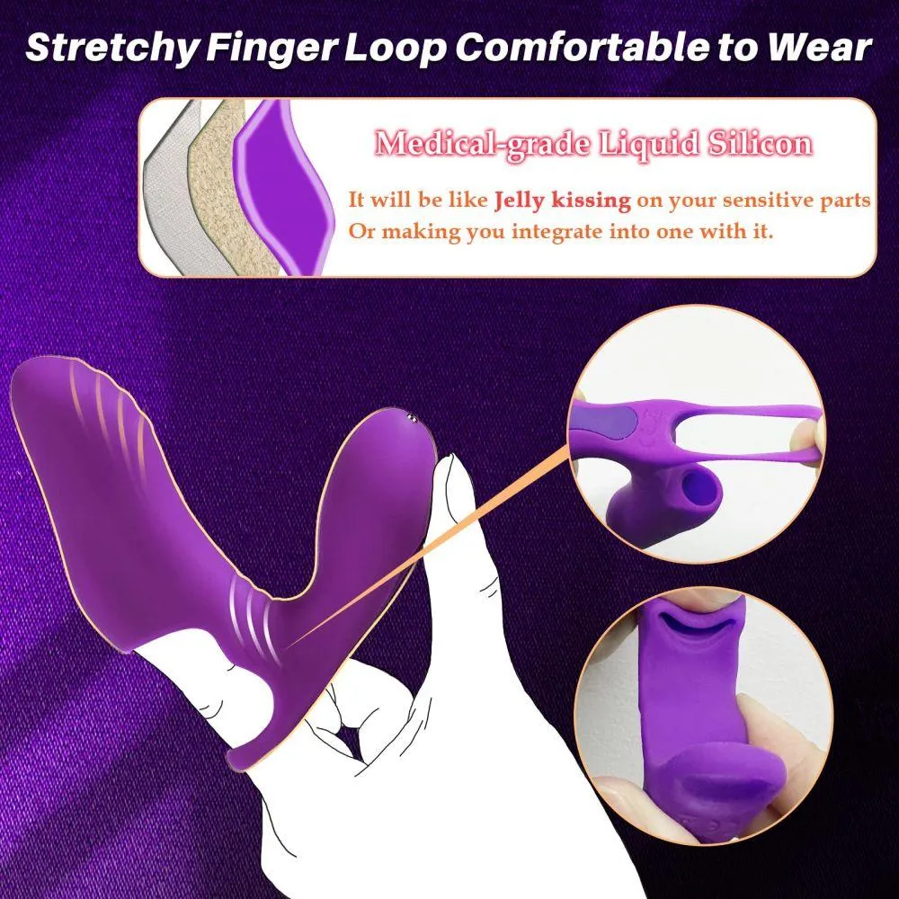 Dual Motors Finger Vibrator G spot Clitoris Stimulator for Couples Women Adult Sex Toys