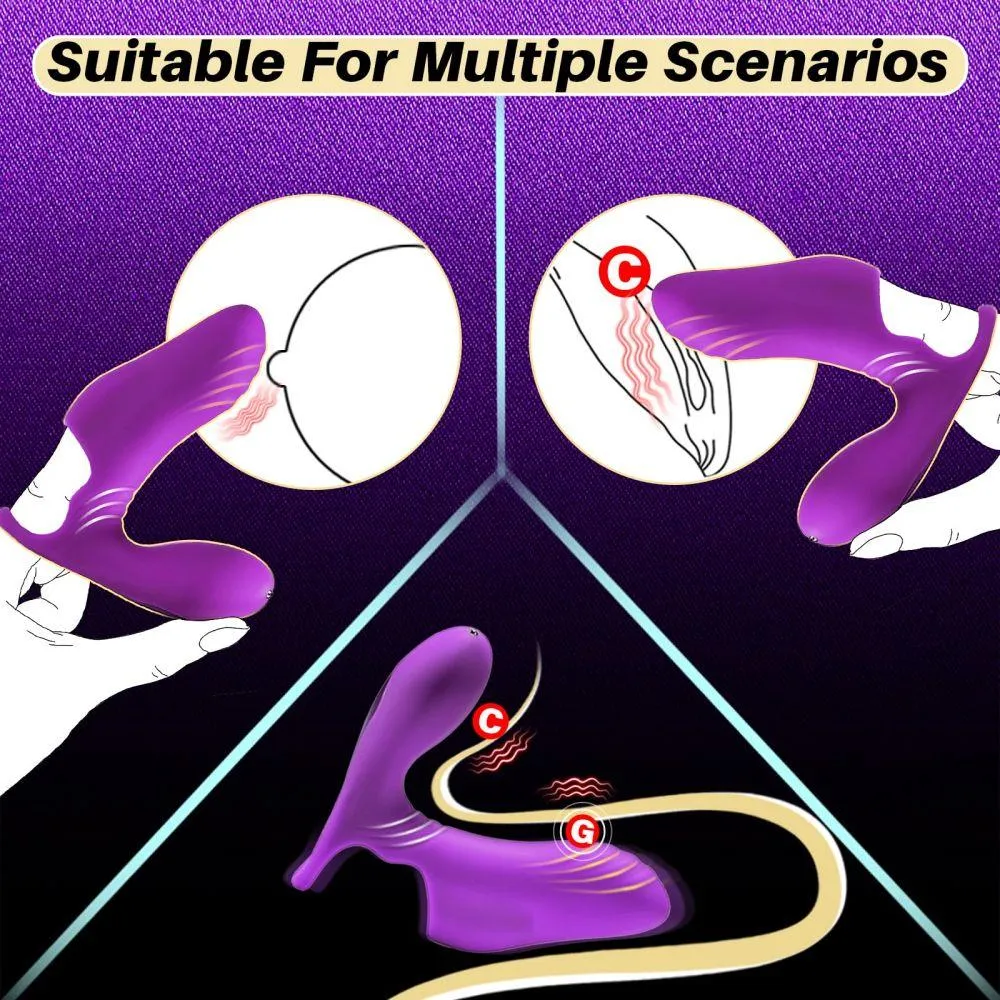Dual Motors Finger Vibrator G spot Clitoris Stimulator for Couples Women Adult Sex Toys