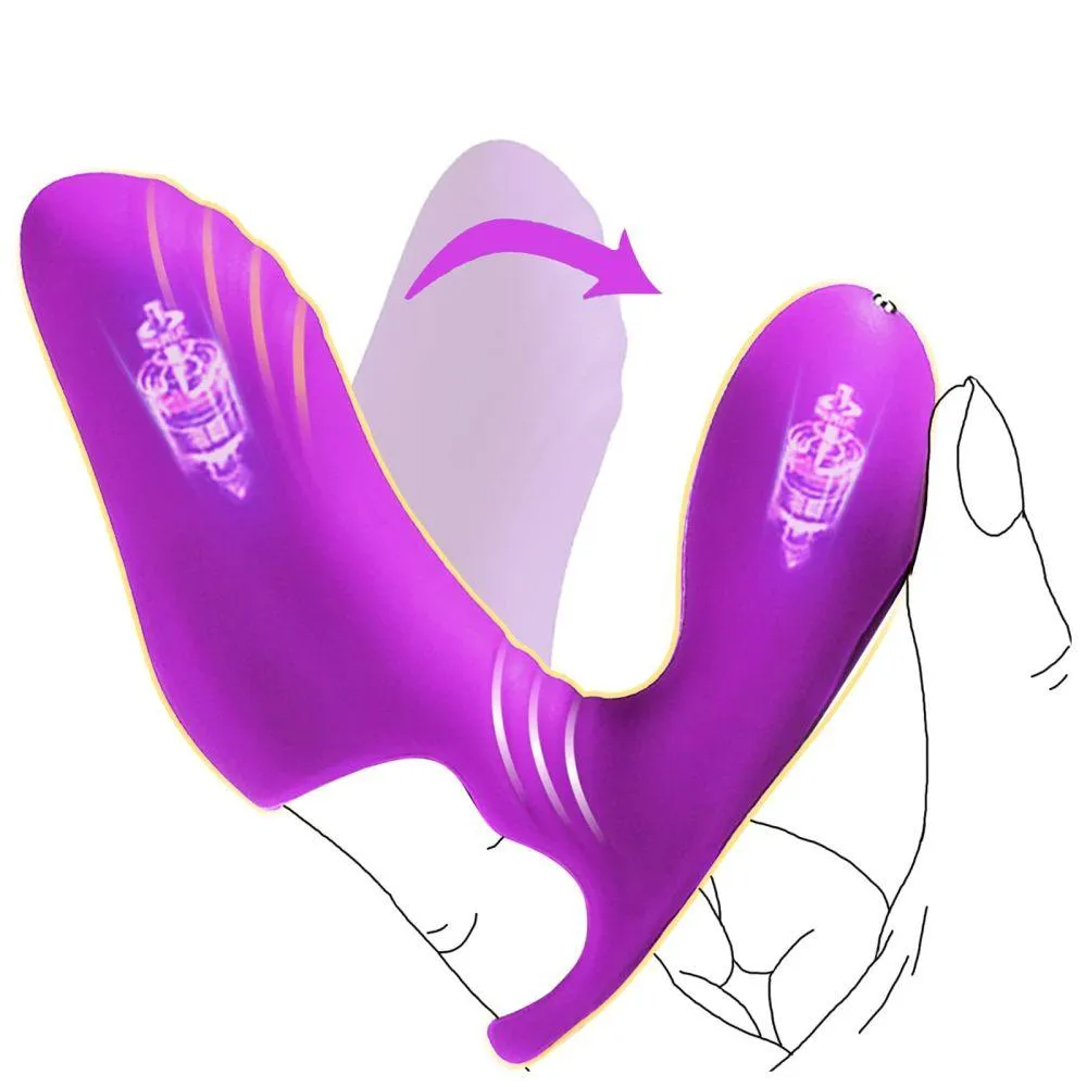 Dual Motors Finger Vibrator G spot Clitoris Stimulator for Couples Women Adult Sex Toys