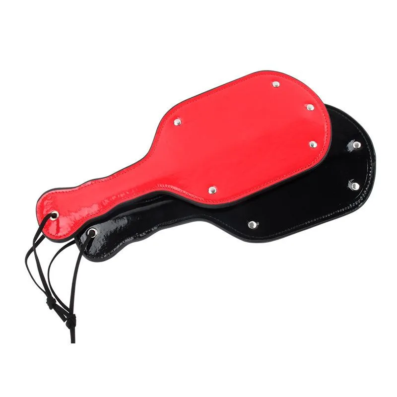 Dual Sided Leather Studded Spanking Paddle