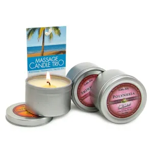 Earthly Body Hemp Seed Massage Candle Trio Set