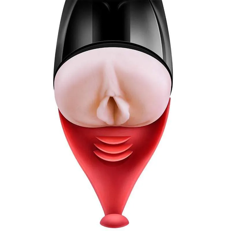 Erocome - Taurus New Vibrating Masturbator with Tongue Prostate Stimulator (Black)