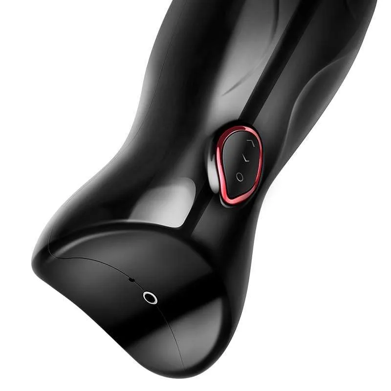 Erocome - Taurus New Vibrating Masturbator with Tongue Prostate Stimulator (Black)
