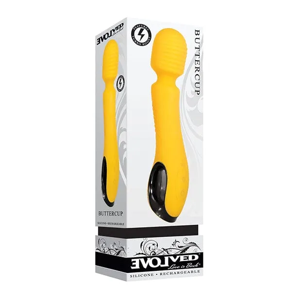 Evolved - Buttercup Silicone Rechargeable Wand Massager (Yellow)