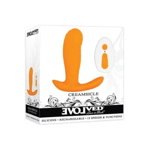 Evolved - Creamsicle Remote Control Silicone Vibrating Anal Plug (Orange)