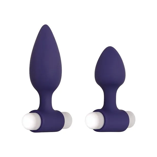 Evolved - Dynamic Duo Rechargeable Bullet Anal Plug (Purple/White)