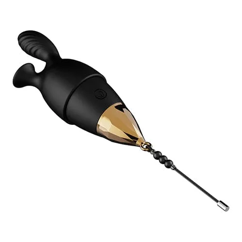 Evolved - Egg Citement Remote Control Rechargeable Egg Massager with Attachments (Black/Gold)