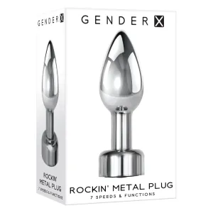 Evolved - Gender X Rockin Vibrating Metal Anal Plug (Silver)