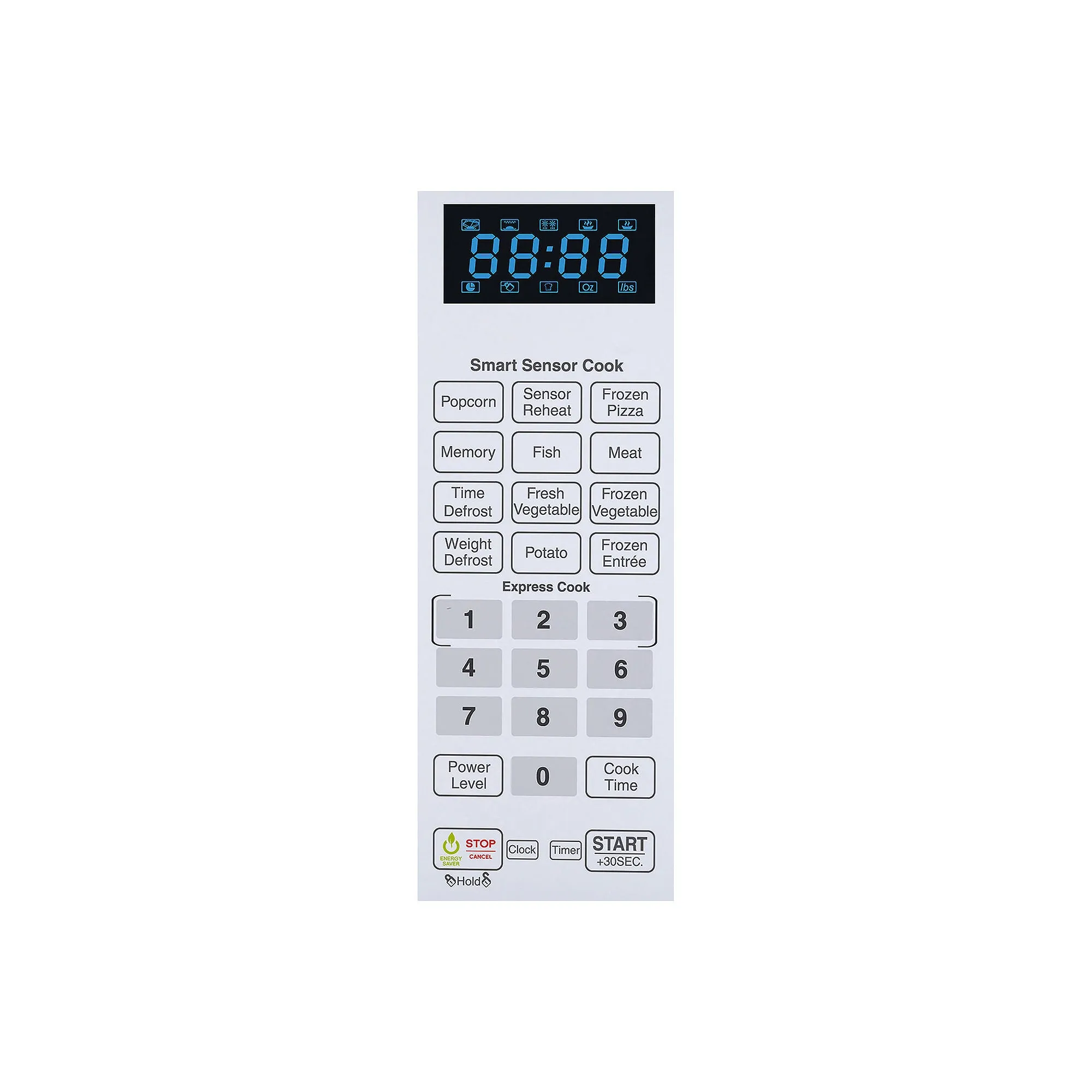 Farberware FMO13AHTPLE 1.3 Cu. Ft. 1100-Watt Microwave Oven with Smart Sensor Cooking, White and Platinum