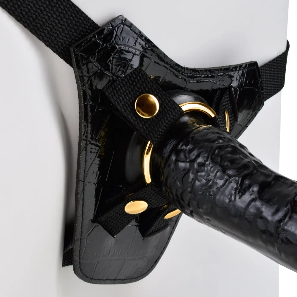 Fetish Fantasy Gold Designer Strap-On Harness & Dildo