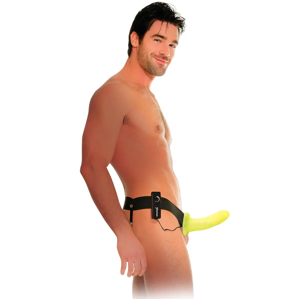 Fetish Fantasy Series Glow in the Dark Vibrating Hollow Strap-On