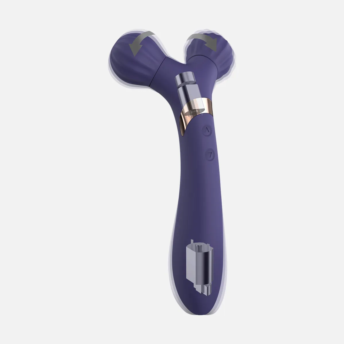 Fireball Dual Wand Vibrator - Midnight Indigo