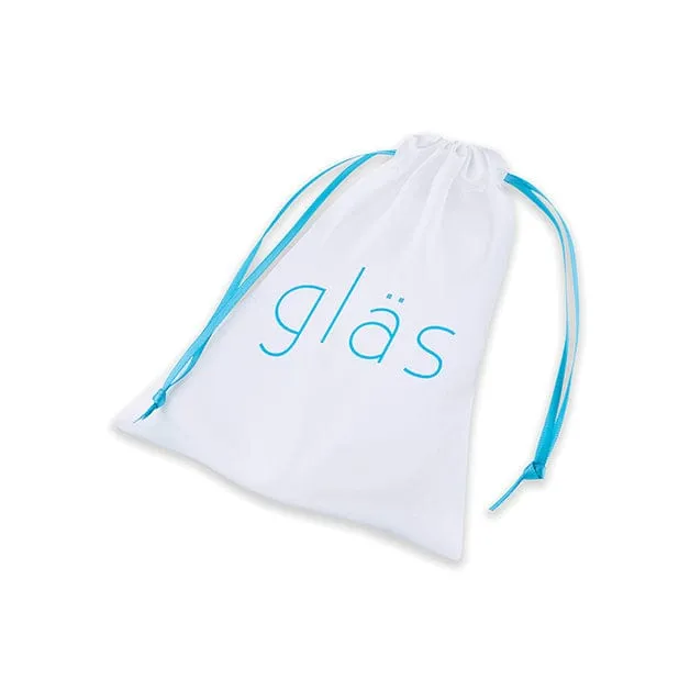 Glas - Galileo Hand Blown Glass Butt Plug 3.5" (Black/Clear)