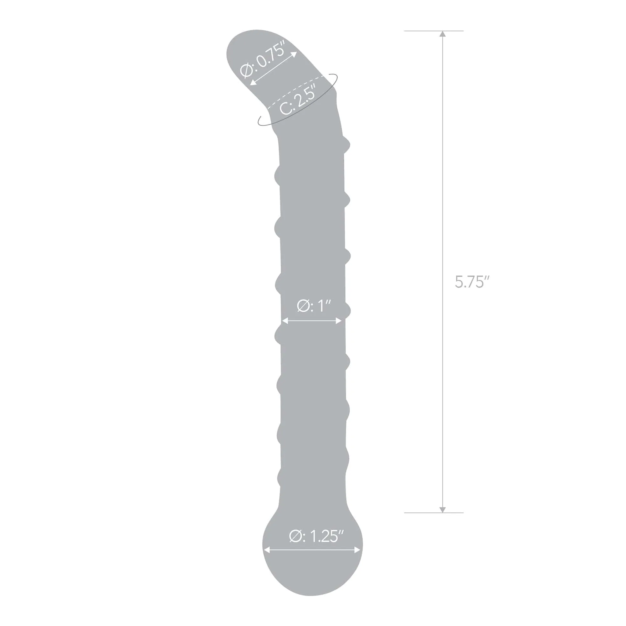 Glas - Mr Swirly G Spot Hand Blown Glass Dildo 6.5" (Clear/Blue)
