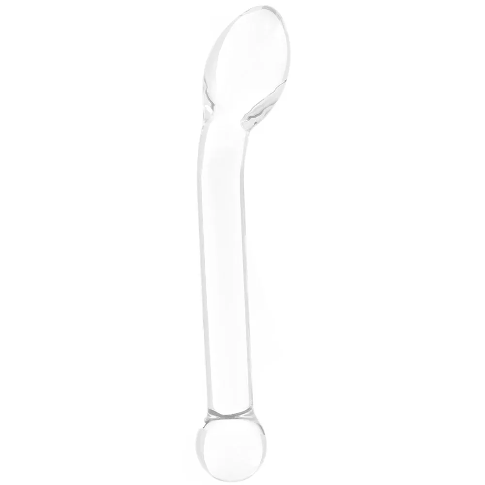 gläs 8 Inch Slimline G-Spot Glass Dildo