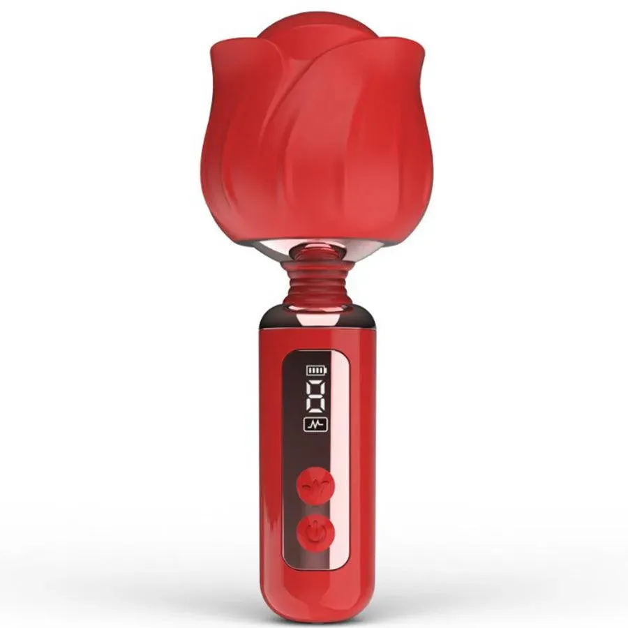 Handheld Rose Clit Stimulating Vibrator