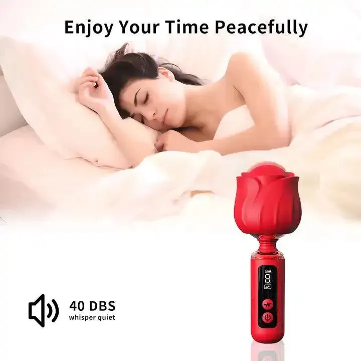 Handheld Rose Clit Stimulating Vibrator