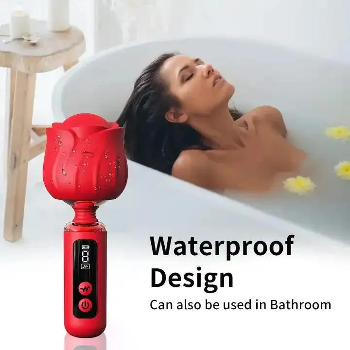 Handheld Rose Clit Stimulating Vibrator