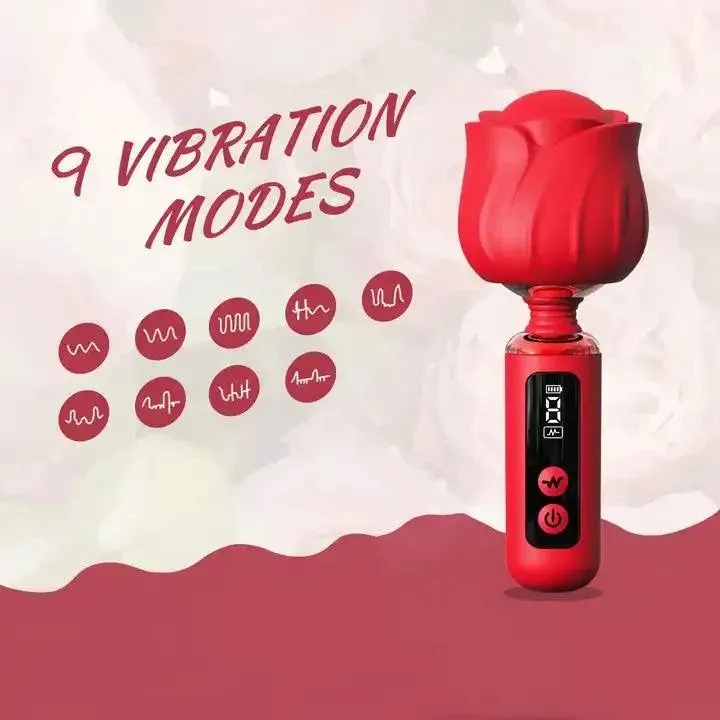 Handheld Rose Clit Stimulating Vibrator