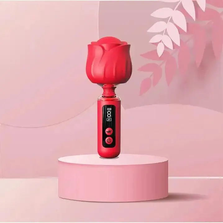 Handheld Rose Clit Stimulating Vibrator