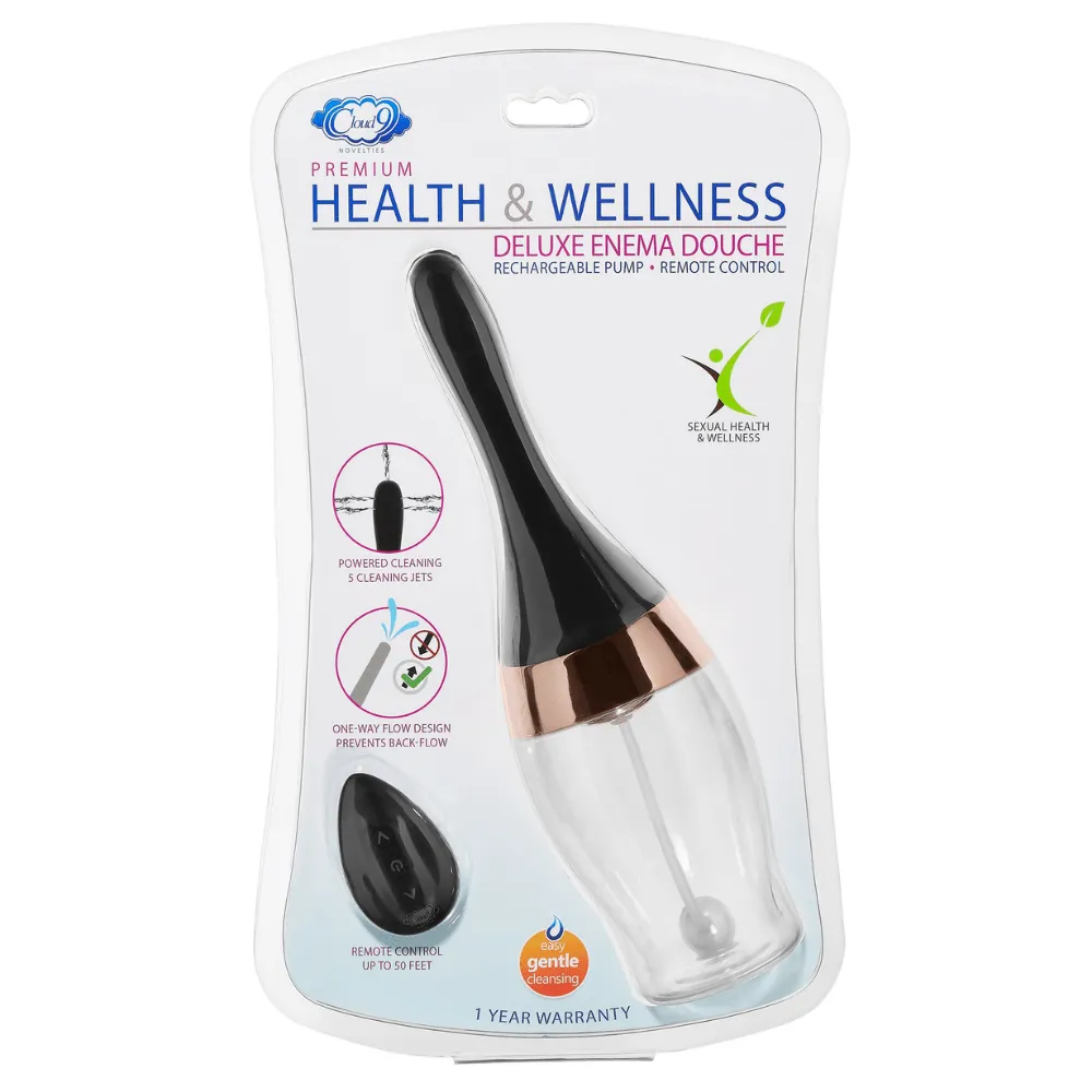 Health and Wellness - Vibrating Deluxe Enema Douche Featuring 360 Clean!