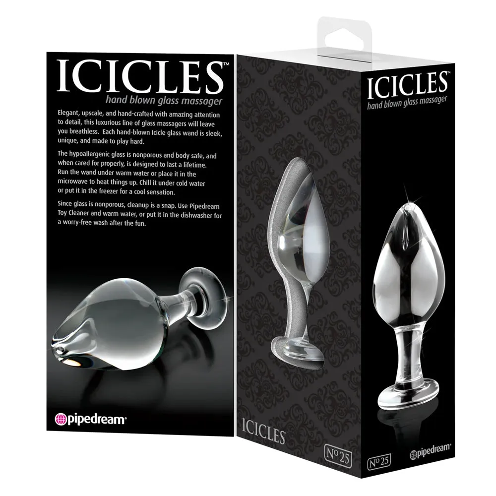 Icicles No. 25 Full Glass Anal Plug