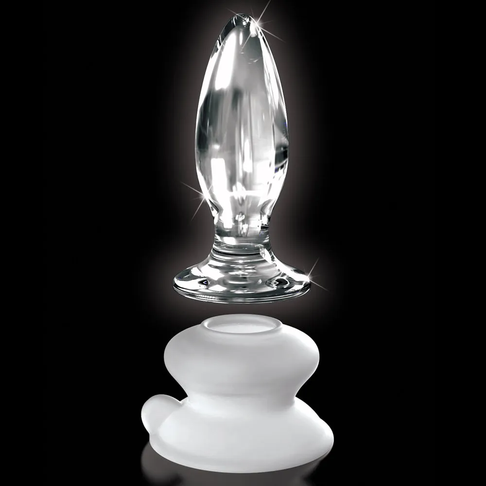 Icicles No. 91 Glass Anal Plug With Suction Cup