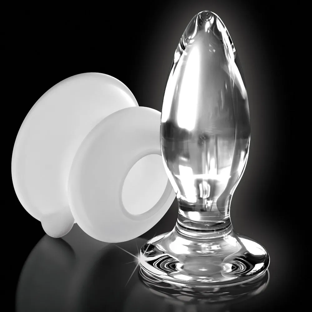 Icicles No. 91 Glass Anal Plug With Suction Cup