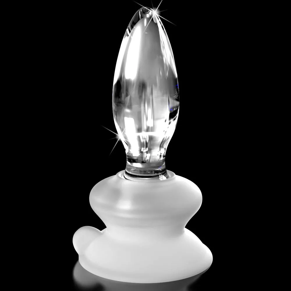Icicles No. 91 Glass Anal Plug With Suction Cup