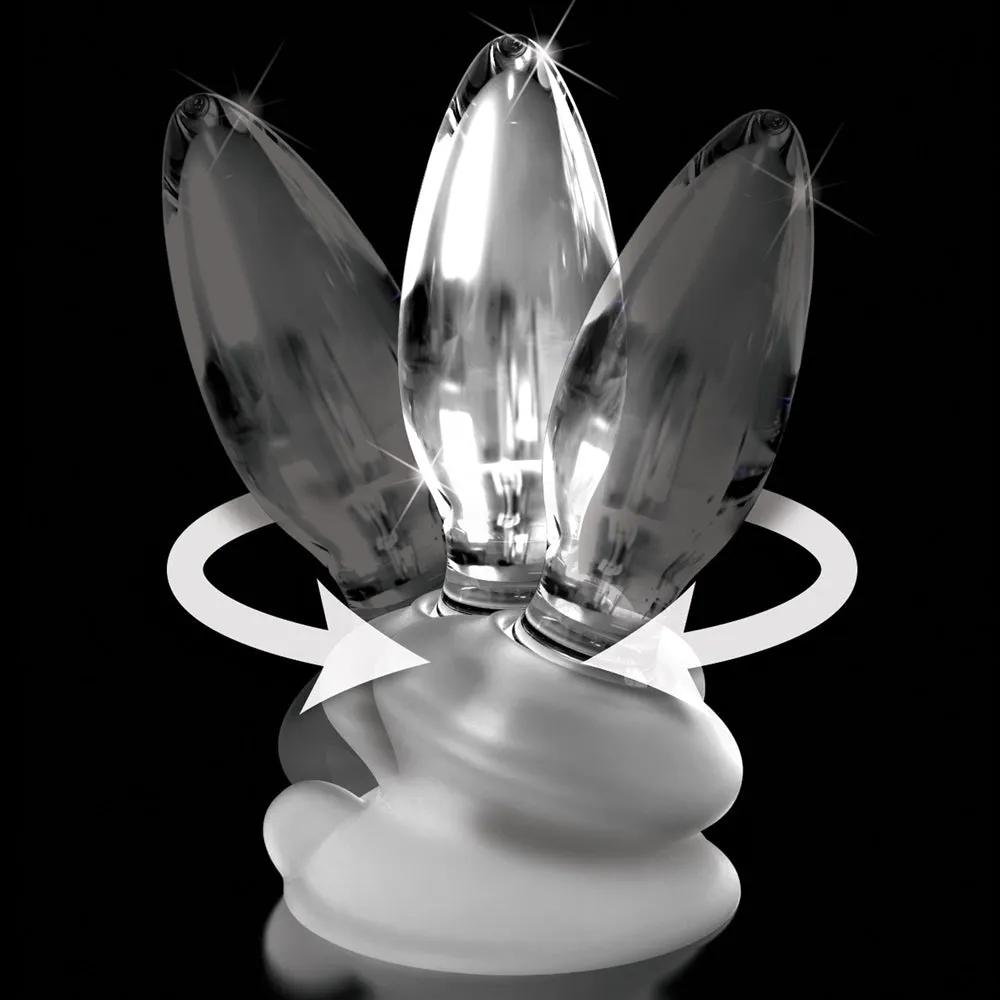 Icicles No. 91 Glass Anal Plug With Suction Cup