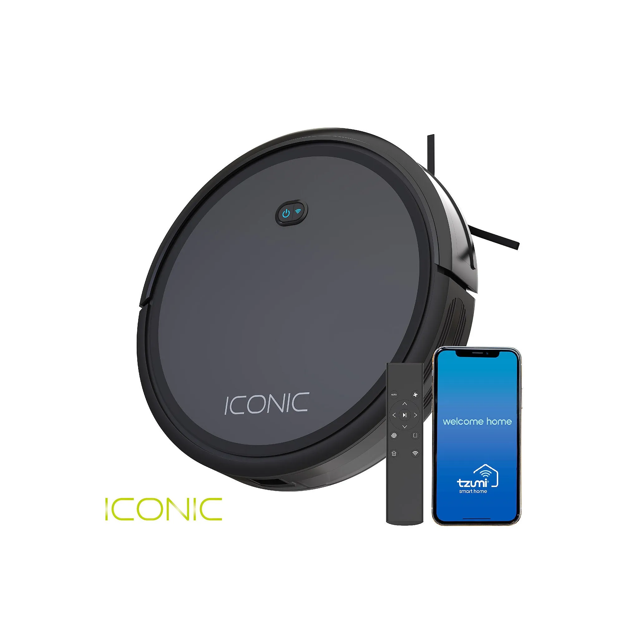 Iconic Smartclean 2000 Robovac - Wifi Robotic Vacuum With App And Remote Control 8788JCP - BLACK ONE SIZE