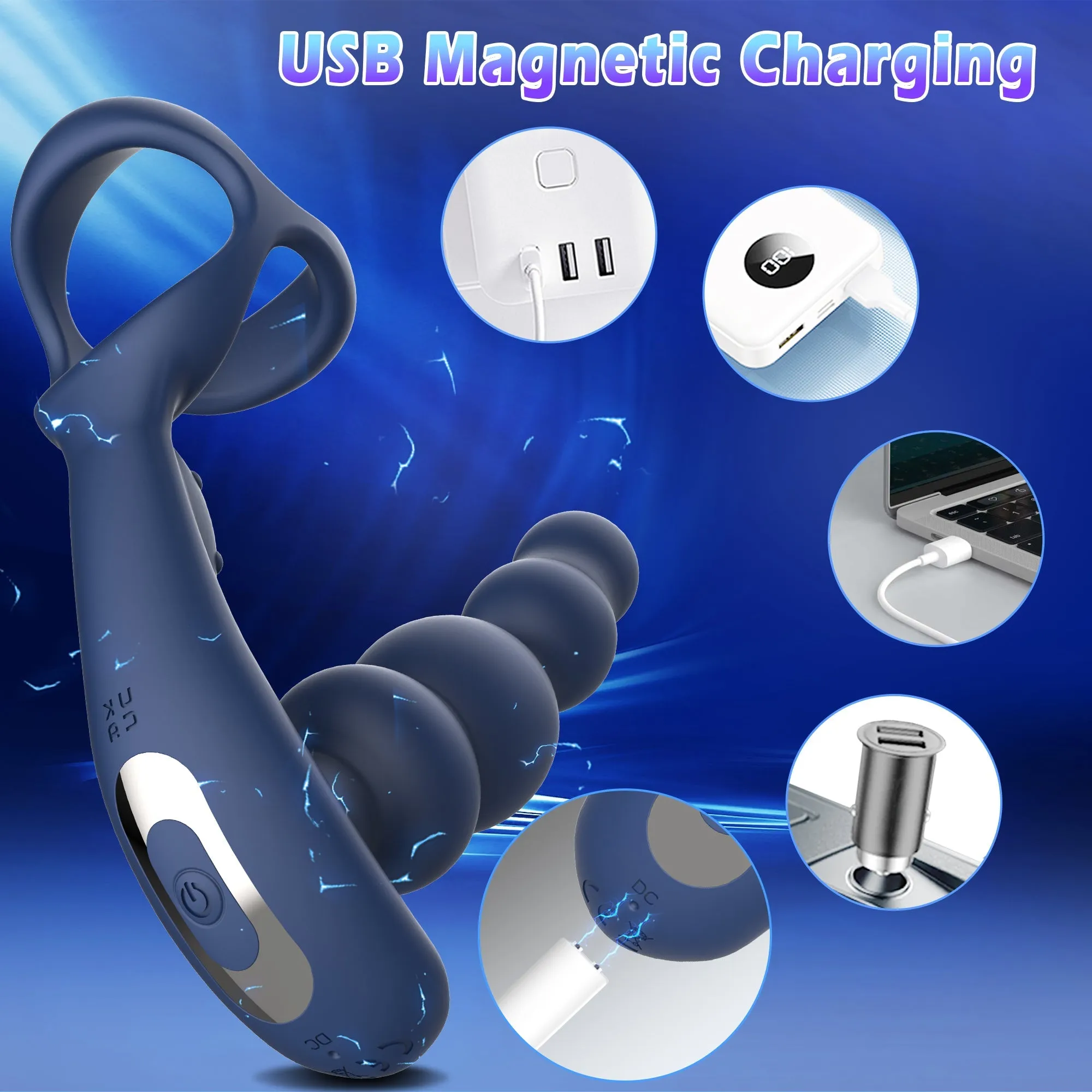 KERERO Anal Toys with 10 Vibrating & 3 Rotation Settings