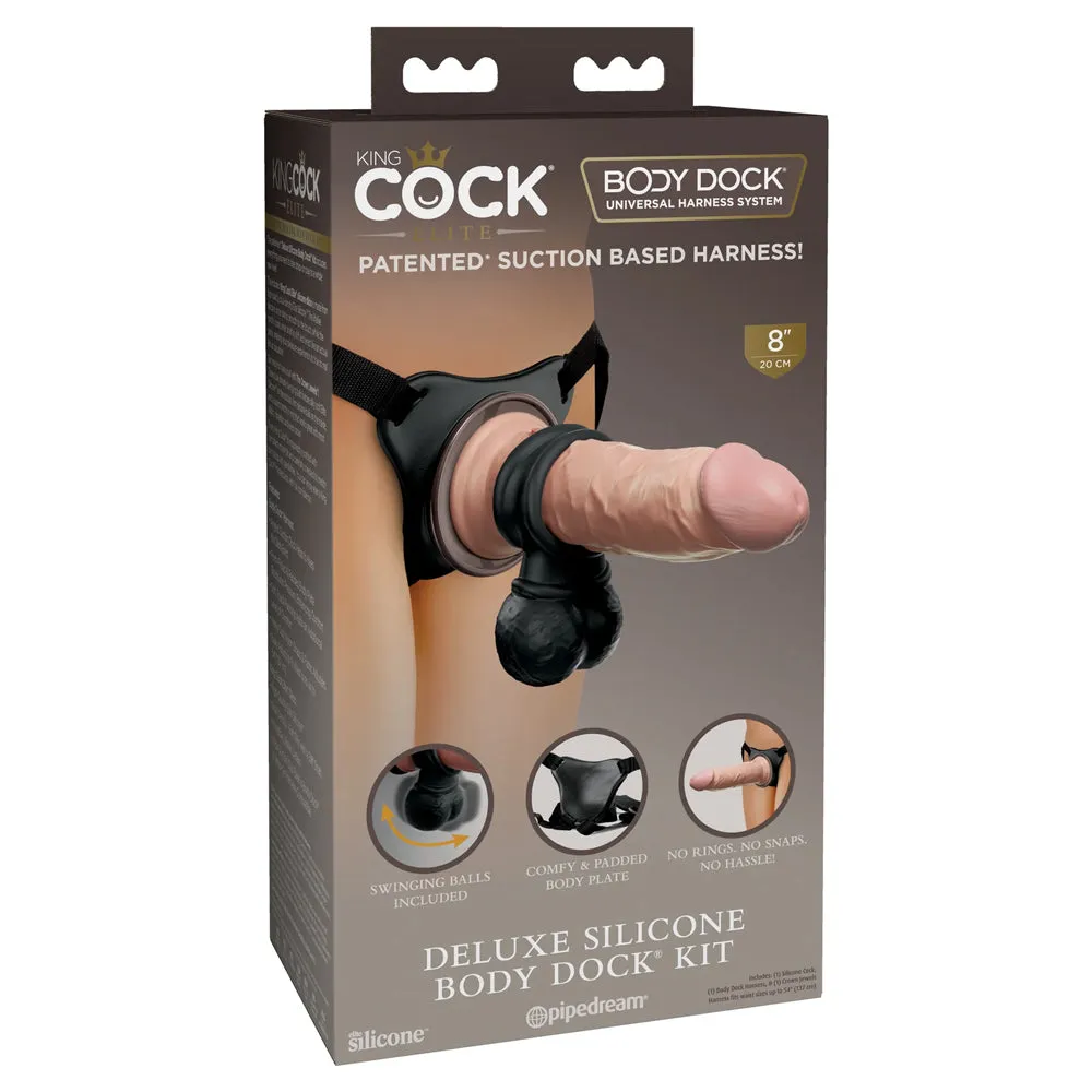 King Cock Elite Deluxe Silicone Body Dock Kit With Balls