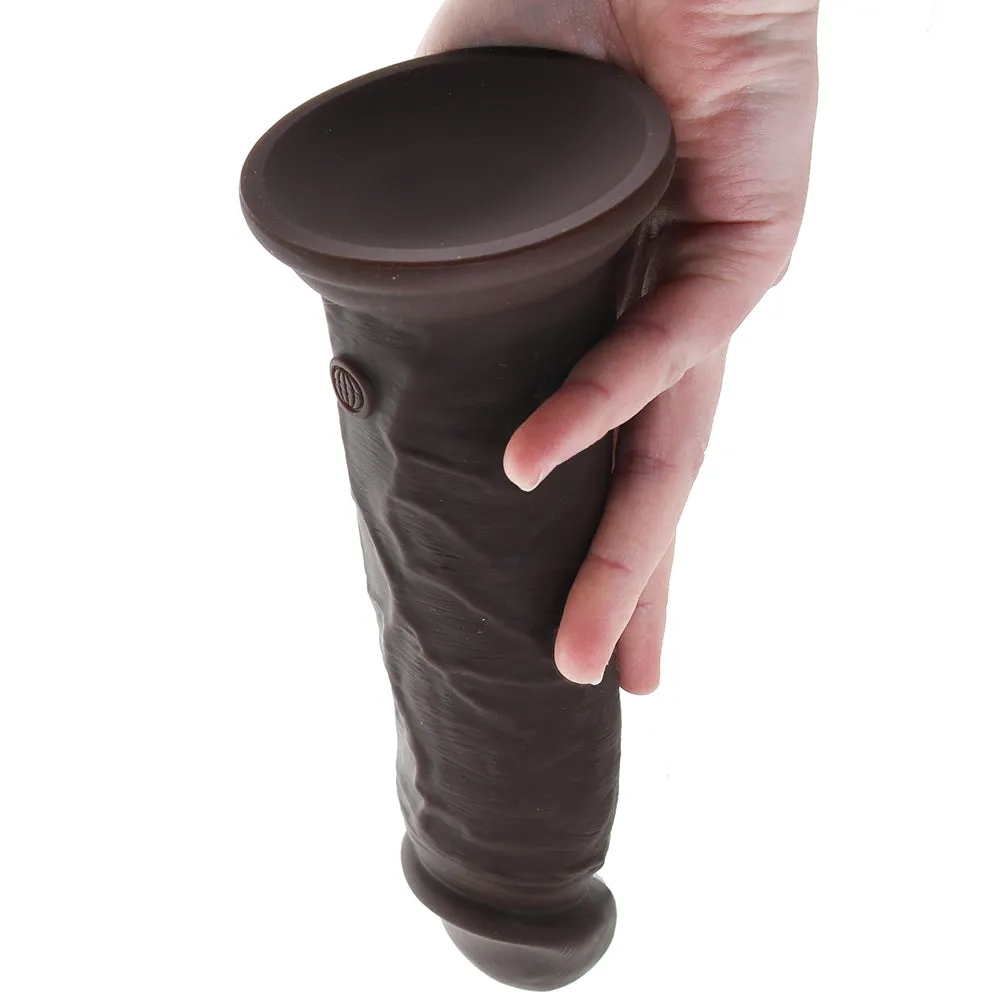 King Cock Elite Dual Density 8 Inch Silicone Cock in Brown