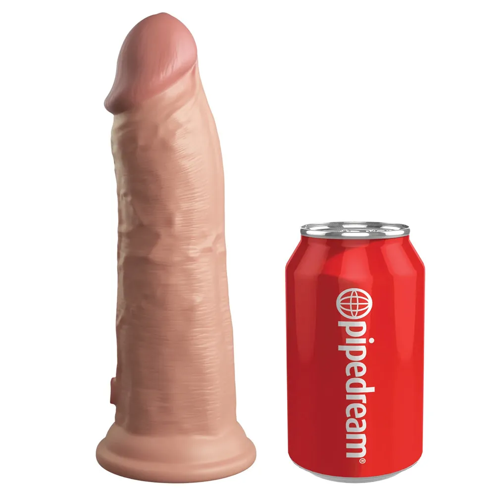 King Cock Elite Vibrating 8" Dual Density Silicone Dildo