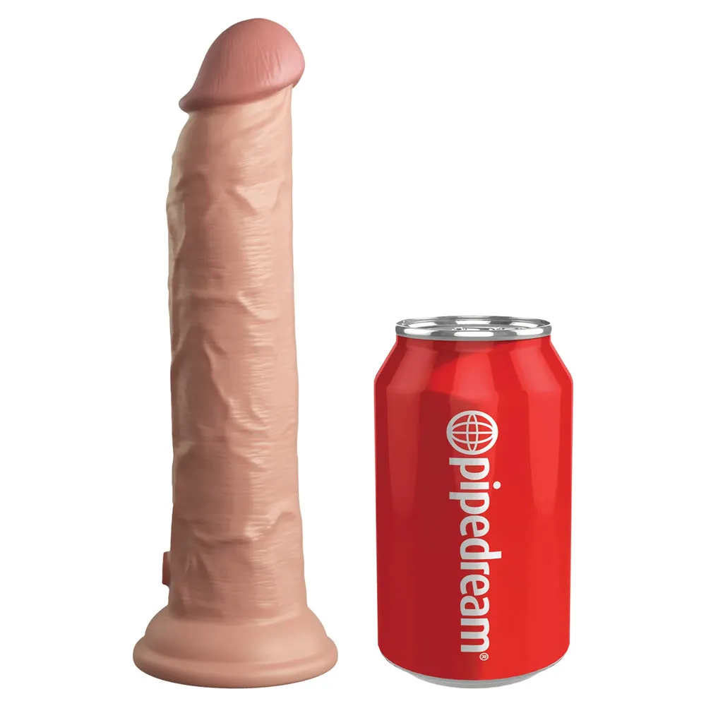King Cock Elite Vibrating 9" Dual Density Silicone Dildo With Remote