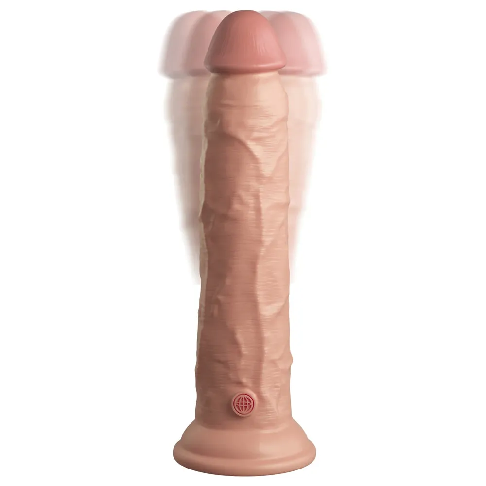 King Cock Elite Vibrating 9" Dual Density Silicone Dildo With Remote