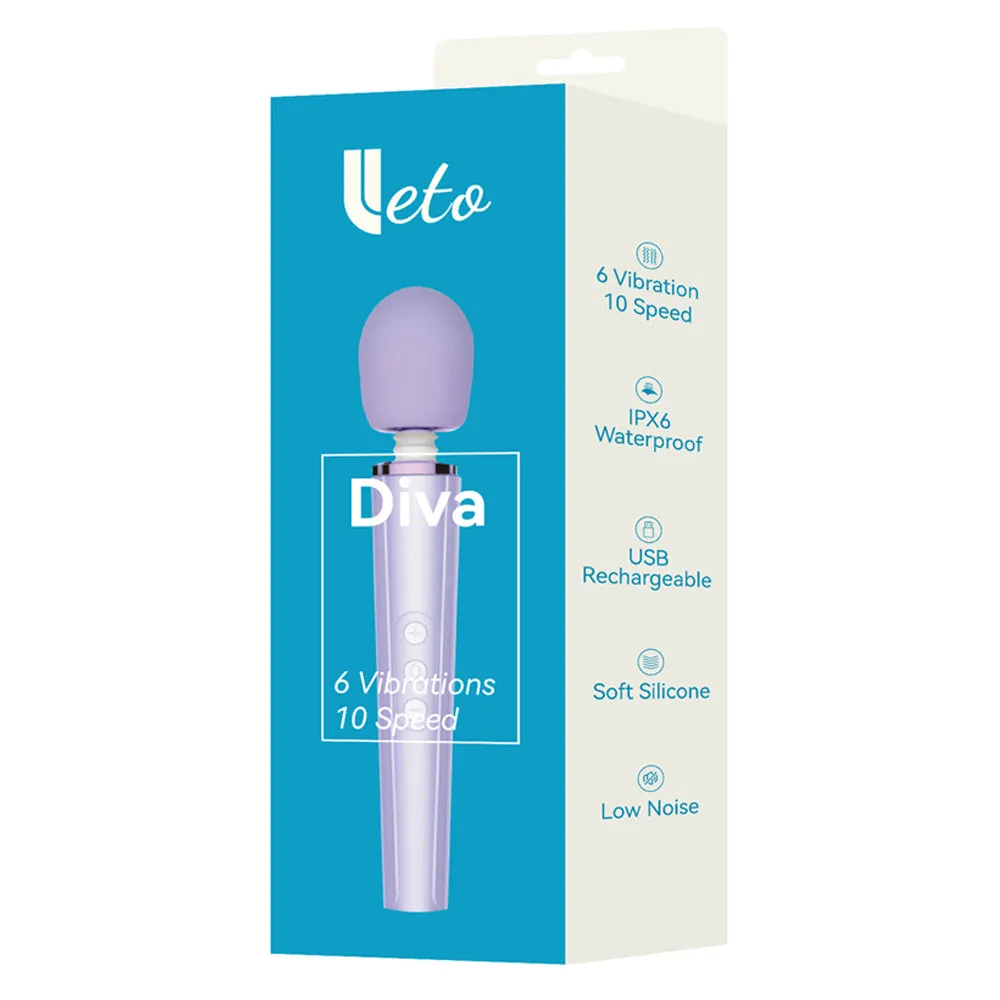 Leto Diva Cordless Rechargeable Wand Vibrator