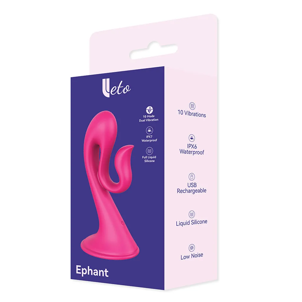 Leto Ephant App-Compatible Perfect Contact Vibrating Rabbit Dildo