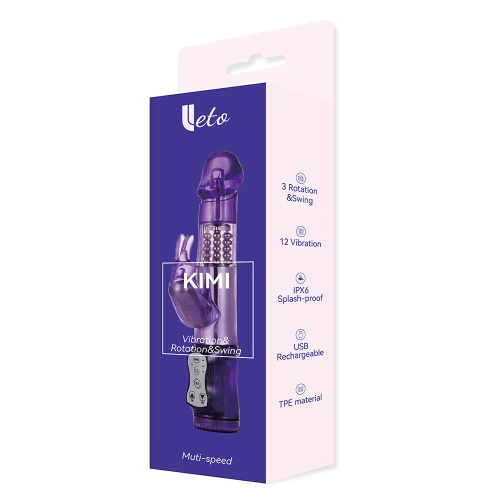 Leto Kimi Rabbit Vibrator With Rotating Beads